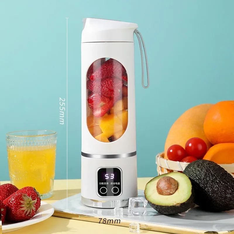 Household  Mixer Machine Portable Blender Crushed  Electric Juicer With 3 Speed 450ML Large Capacity Digital Display Juice Cup