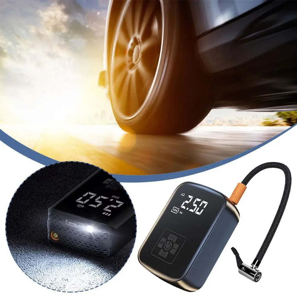 1pc Car Air Compressor Tire Inflator Pump Wireless Electric for Motorcycle Bicycle Boat